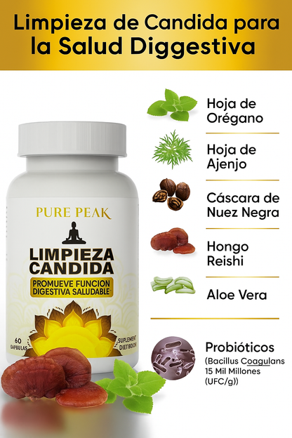 Candida Cleanse - Con Probióticos y Hierbas Antifúngicas