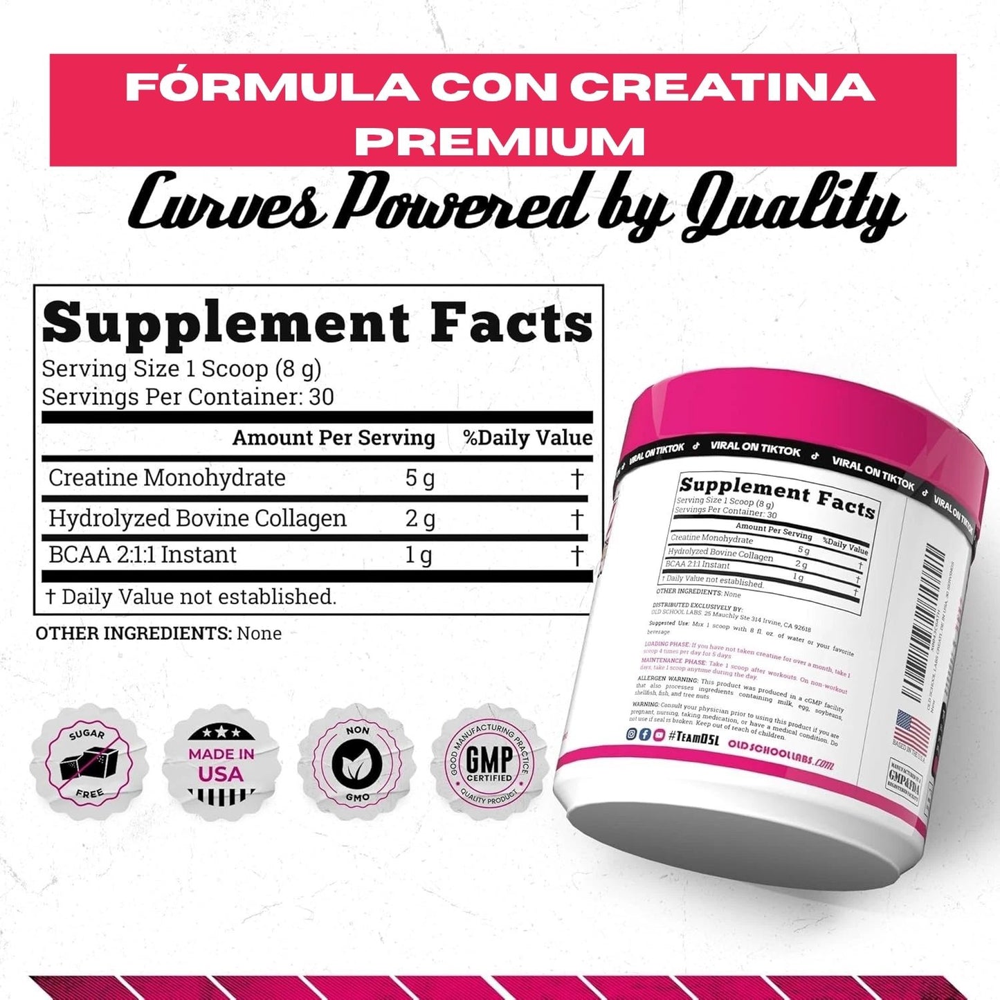 Creatina Monohidrato Optimizada para Mujeres + Colágeno