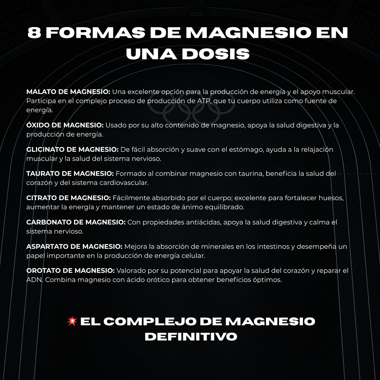 Magnesio 1000MG - 8 en 1