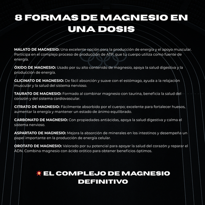 Magnesio 1000MG - 8 en 1